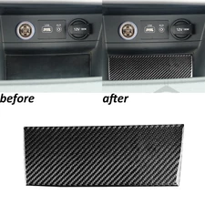 Real Carbon Fiber Center Console Storage Panel Trim For Hyundai Sonata 9th 15-17
