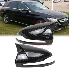 For Mercedes-Benz GLB 2020-23 Side Mirror Cover Carbon Fiber Style Caps W/ Turn