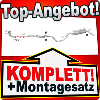 Auspuff für FORD ESCORT 1.4 Cabrio Schrägheck 1995-2001 +Rohr Auspuffanlage