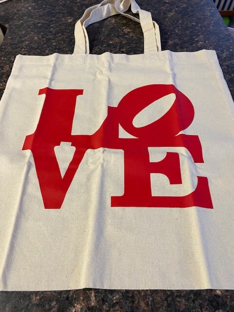 Eco-Friendly Cotton Tote Bag with Love Design-image