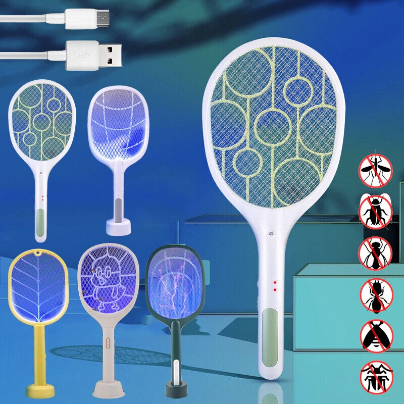 Handheld electric bug zapper tennis racket fly swatter deals