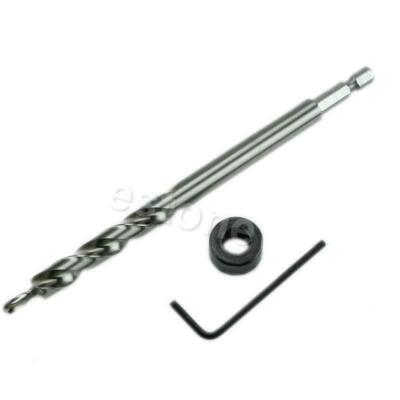1/4'' Hex Twist Step Drill Bit Set for Kreg Pocket Hole Drill Jig Guide 3/8'' New