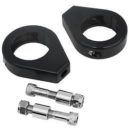  Turn Signal Relocation Fork Clamps, 39mm (Gloss Black) - FREE SHIP (USA)!