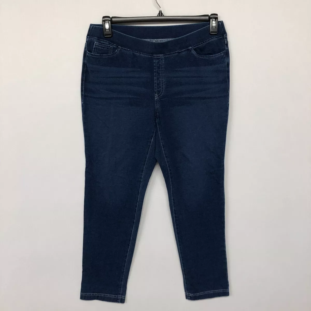 PURE JILL 5-POCKET KNIT PULL-ON JEANS