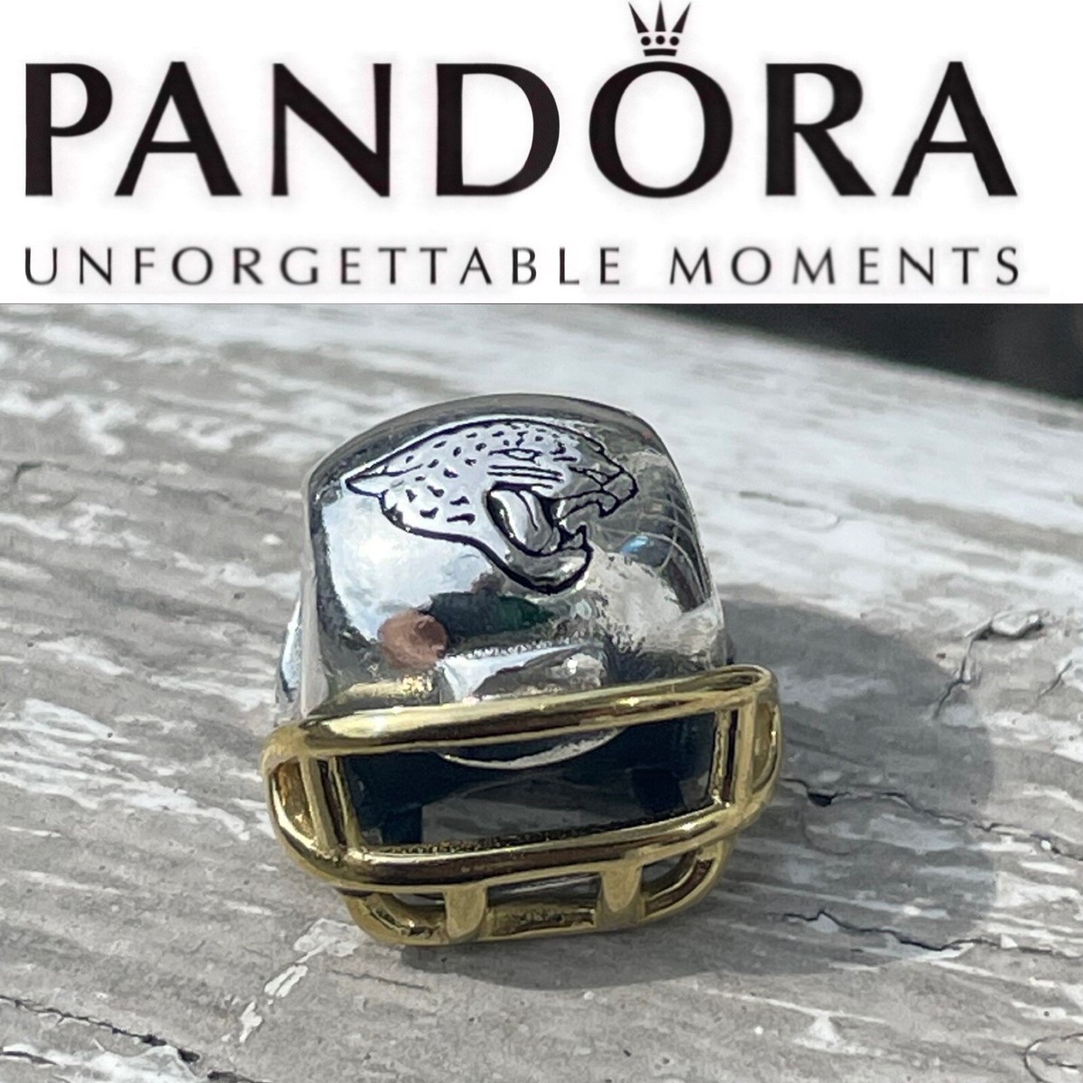 Retired Pandora Jacksonville Jaguars NFL Football Helmet Charm