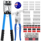 Crimping Tool Cable Lug Crimper Wire Plug Pliers Battery Terminal Assortment Kit