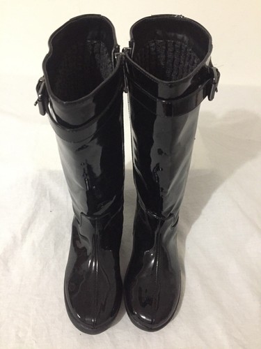 Cole Haan Air Sheila Rain Boots Black Patent Synthetic Girl's Size 13 New! NWOB! - Picture 4 of 11