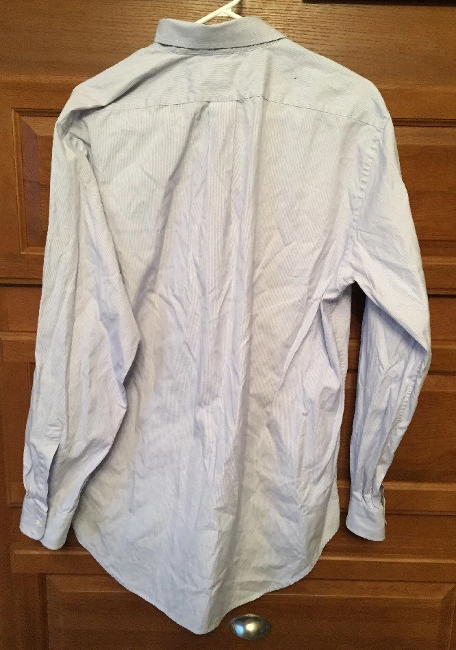 Camisa Kenneth Roberts Hombre Talla M 34/35 Manga Larga Azul Claro B370 Foto 2 de 3