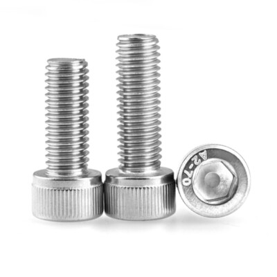 M1.4 M1.6 M2 M2.5M3M4 A2 Stainless Hex Socket Cap Head Screws Allen Bolts DIN912