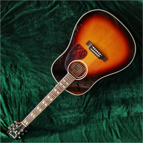 J45 Acoustic Electric Guitar Solid Spruce Top Sunburst Color ,Acoustic Guitar