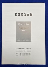Manuale utente amplificatore integrato originale Roksan Kandy MKIII