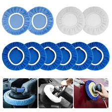 10Pcs 10inch Car Polishing Pad Set Microfiber Wool Coral Fleece Buffing Wax Pads