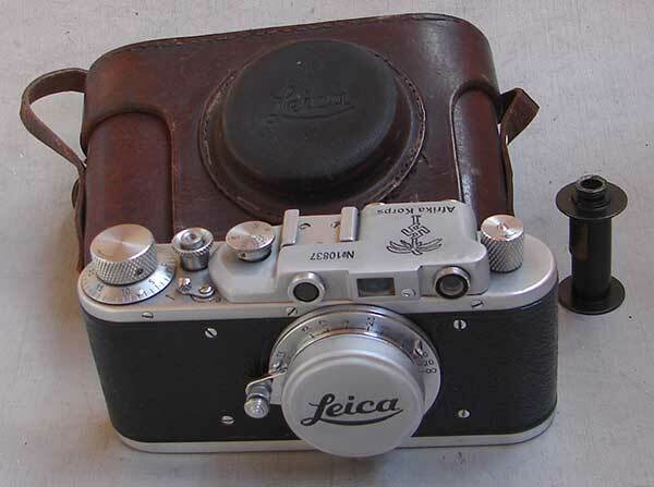 Leica II D Afrika Korps copy chrome in leather case (FED-Zorki
