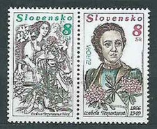 S52215 SLOVENSKO MNH** 1996 Europe CEPT 2V Paire Femmes Célèbres