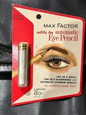 VINTAGE MAX FACTOR HOLLYWOOD AUTOMATIC  REFILLS EYE PENCIL MUTED AUBURN NEW