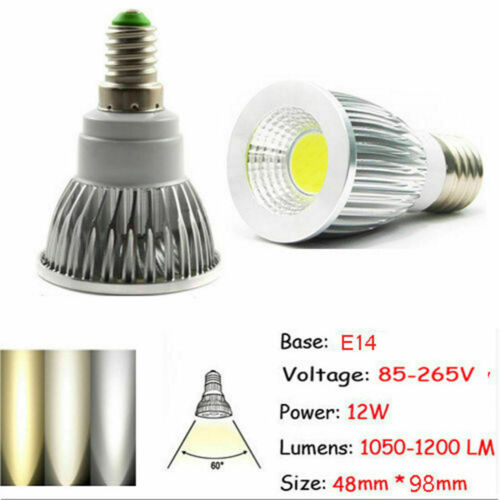 MR16 GU10 E27 E14 Dimmable LED COB Spot Light Bulbs 6W 9W 12W Screw Bayonet Base - Picture 23 of 23
