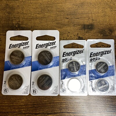 Lot Of Energizer Lithium CR2450 & CR2025 3V Button Batteries Dual Packs