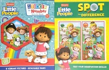 Little People Sticker by Number and Spot the Difference Activity Books Set of 2