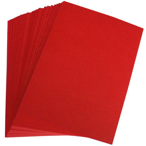 UK CARD CRAFTS 50 x A6 Red Card 250gsm. Ideal for Cardmaking and Scrapbooking