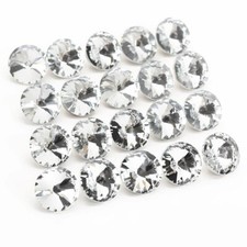 Diamante Buttons Crystal Glass Button Hoop Back Upholstery 20mm Sofa Beds Chairs