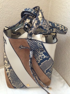 lauren ralph lauren drawstring bucket bag