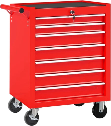 7 Drawers Tool Cart on Wheels,Multifunctional Rolling Tool Chest Tool Storage