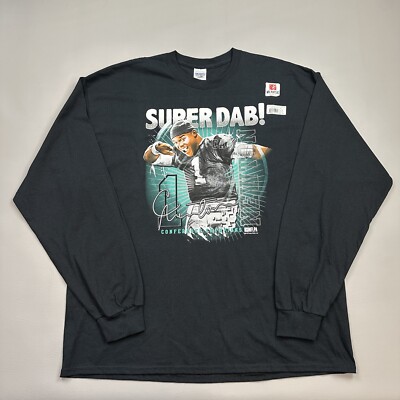 Carolina Panthers Mens 2XL Black Long Sleeve Cam Newton Super Dab Graphic NWT
