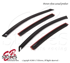 Black Tinted Out-Channel Visor Deflector 4pcs For 2004-2008 Nissan Maxima Sedan