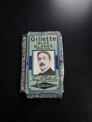 Vintage Gillette Blue Blades 2 Pack Dispenser NOS