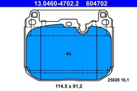 ATE Bremsbelagsatz Scheibenbremse 13.0460-4702.2 FüR BMW 1Er F40 2Er F44 X2 F39