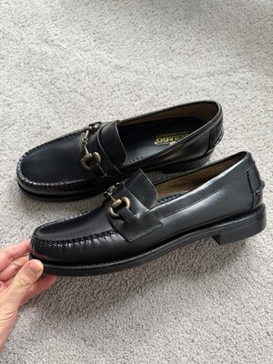 Sebago Classic Citysides Loafers In Black Leather US 8.5