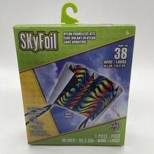 X-Kites SkyFoil Nylon Frameless Parafoil Kite WAVES Rainbow - Large 38" Wide