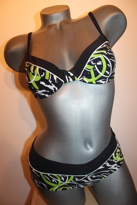 Triumph Bügel Bikini  ''Sloggi  Black Zebra CTOW '' Gr. 38 B Midi 38 schwarz/grün