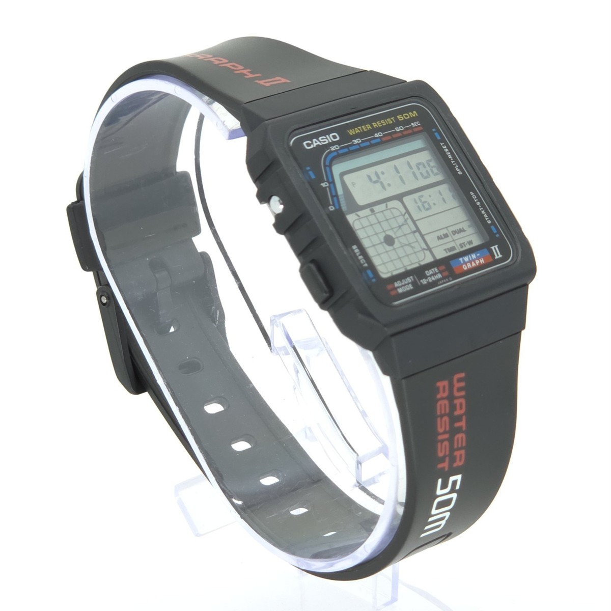 NOS CASIO AE-22W TWIN GRAPH II WR 50M ANA-DIGI VINTAGE JAPAN 1988