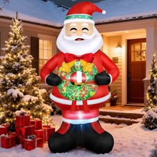 8 FT Christmas Inflatable Santa Claus Outdoor Decoration for Yard, Blow up Santa