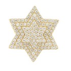14k Large Star of David Ring Natural Diamonds Solid Yellow Gold — photo 3