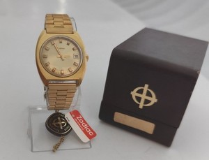 Authentic Zodiac Ref 553.103 Gold Plated Automatic NOS VINTAGE Men's Watch In Original Box