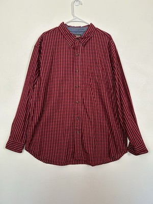 C.E. Schmidt Workwear Men s Red Plaid Long Sleeve Button Down XXL 2X Cotton