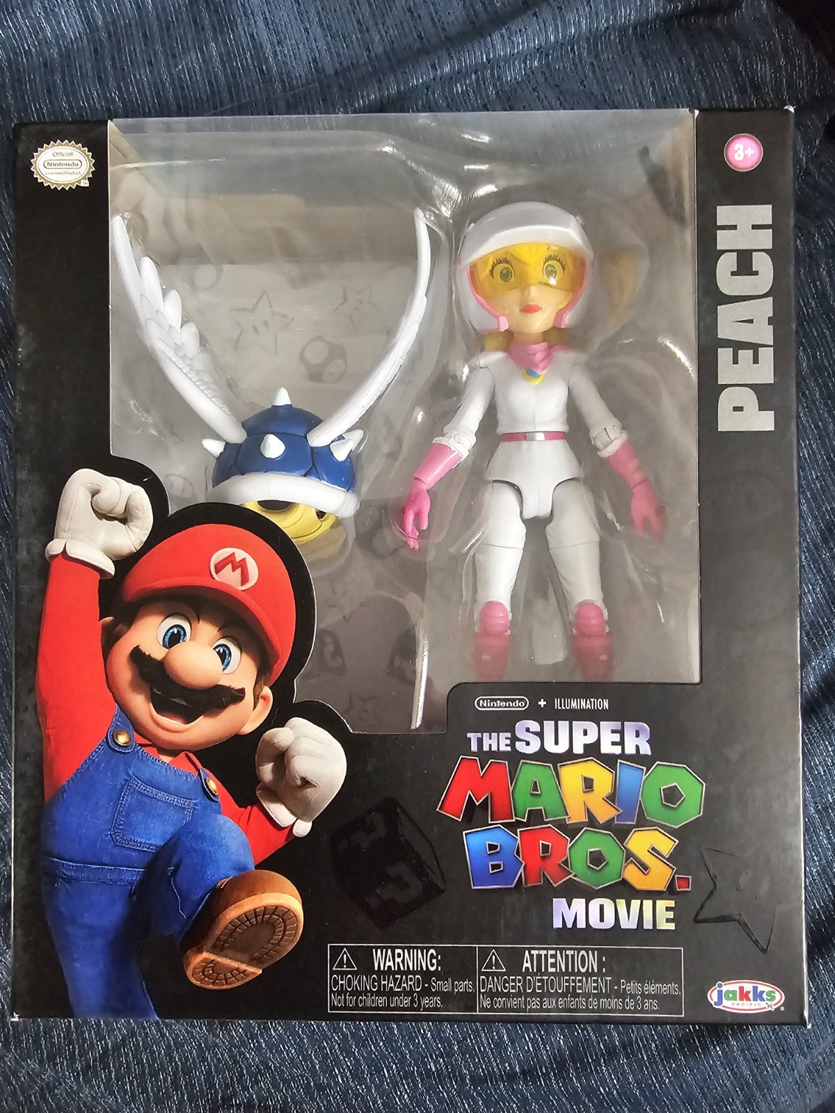 Nintendo The Super Mario Bros. Movie Peach Action Figure Winged Blue Shell Jakks