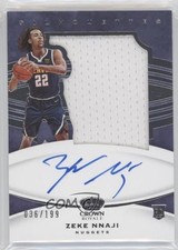 2020-21 Panini Crown Royale Rookie Silhouettes 36/199 Zeke Nnaji #111 Auto 0s9t