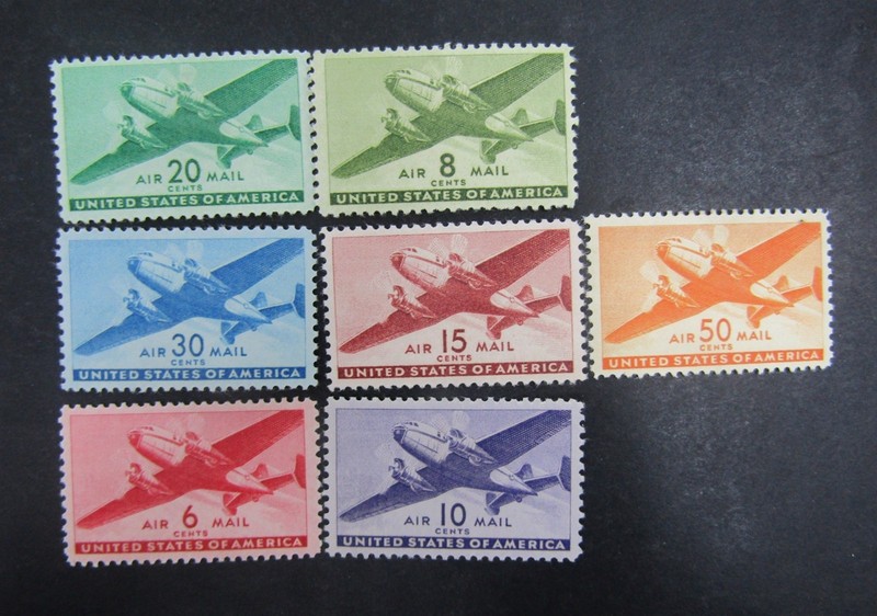 nystamps US Air Mail Stamp # C25-C31 Mint OG H         L10x1404