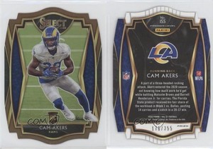 2020 Panini Select Premier Level Copper Prizm Die-Cut /355 Cam Akers Rookie RC