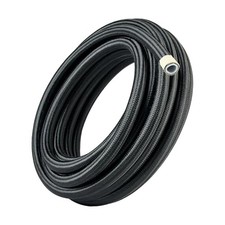 6AN PTFE Fuel Hose Line, AN6 Fuel Line E85 Nylon Braided 10FT 6AN 10FT Black