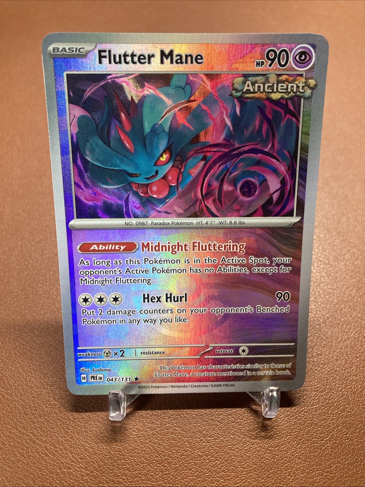 Flutter Mane (Master Ball Pattern) 043/131 Prismatic Evolutions Pokemon Holo NM