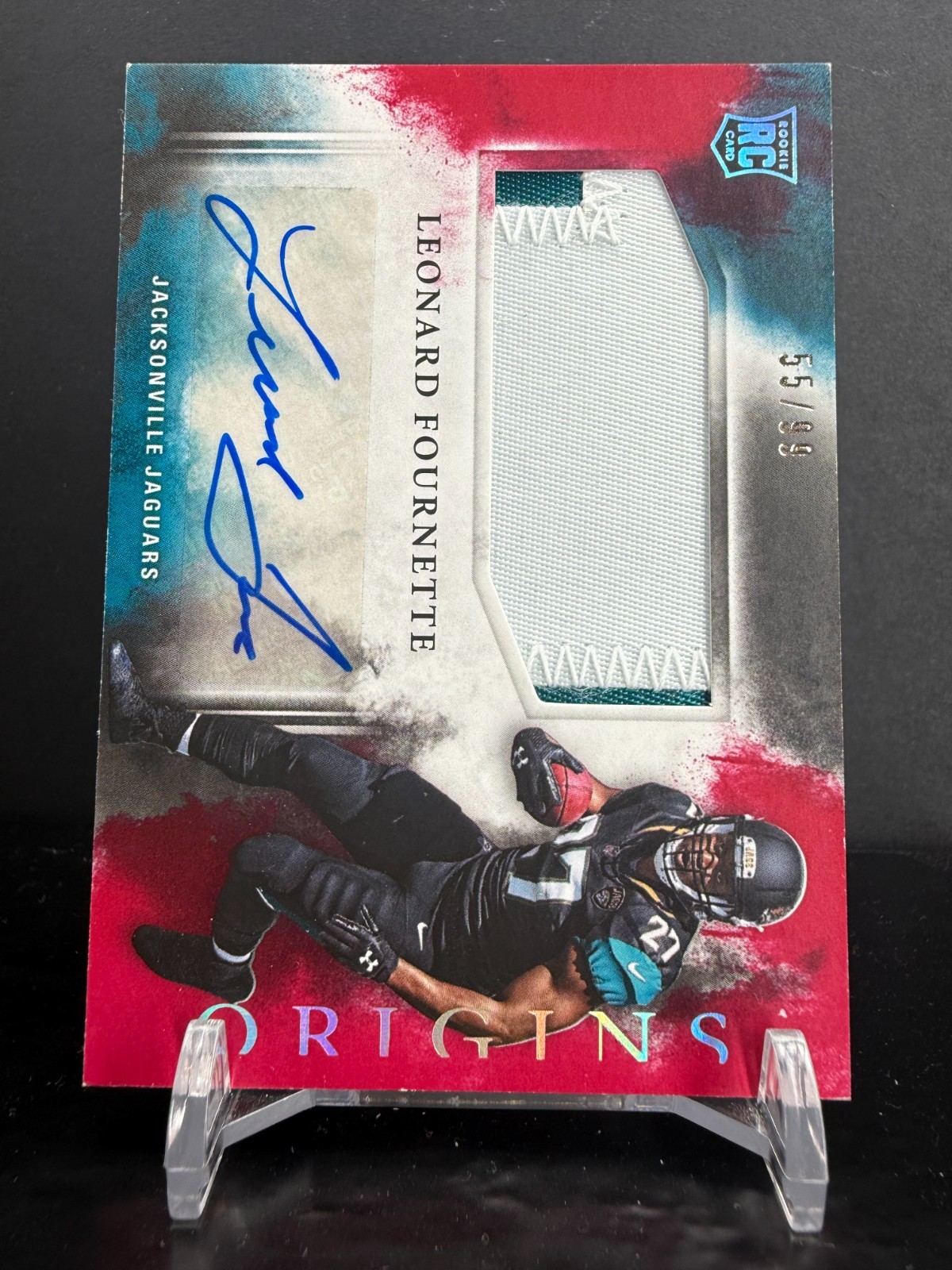 CZ2-052 - 2017 Panini Origins - RC Patch Auto - Leonard Fournette #109 - Red /99