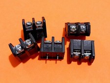 5 PCS BUCHANAN TWO POSITION 20A 300V WIRE CLAMP SCREW BARRIER  TERMINAL BLOCKS