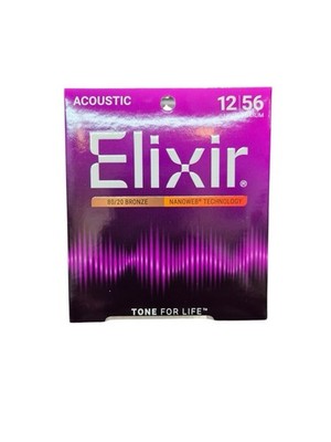 Elixir Acoustic Guitar Strings 12-56   Light/Medium   Neu & OVP