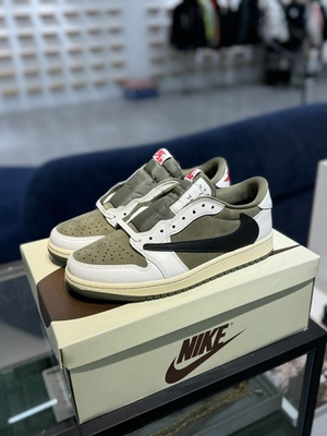 #ad Nike Air Jordan 1 Low Olive White Black Men’s Sneakers Casual Retro Shoes $209.00