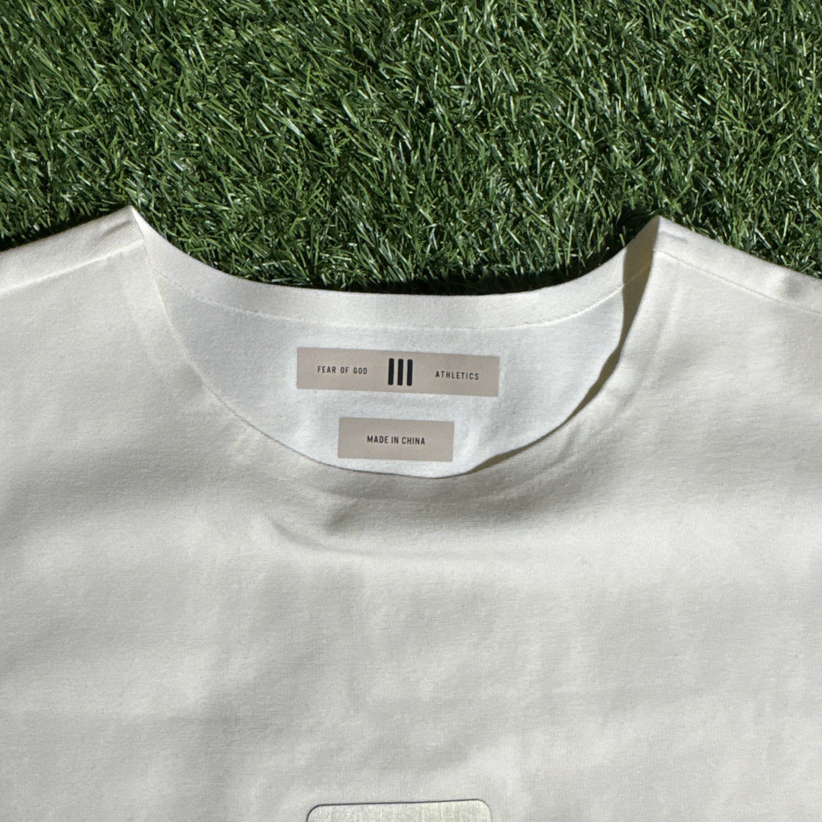 Adidas X  Fear Of God Athletics Tee Cream White KB6933 Mens Medium Oversized thumbnail 3