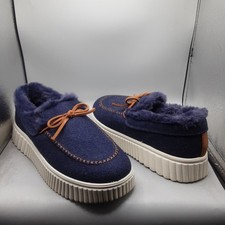 Skechers Cozy Ojai Moccasin Slippers Women's 10W Blue Navy A148